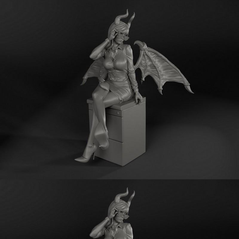 Nutshell Atelier办公室魅影——3D打印模型|Nutshell Atelier – Office Succubus – 3D Print Model