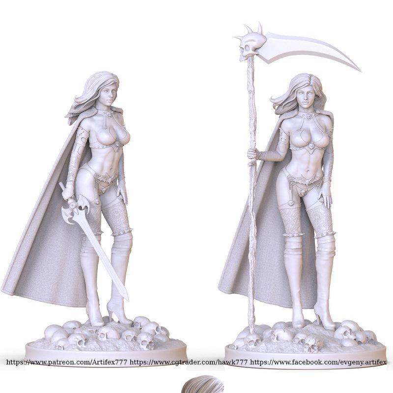 Lady Death 3D打印模型|Lady Death – 3D Print Model