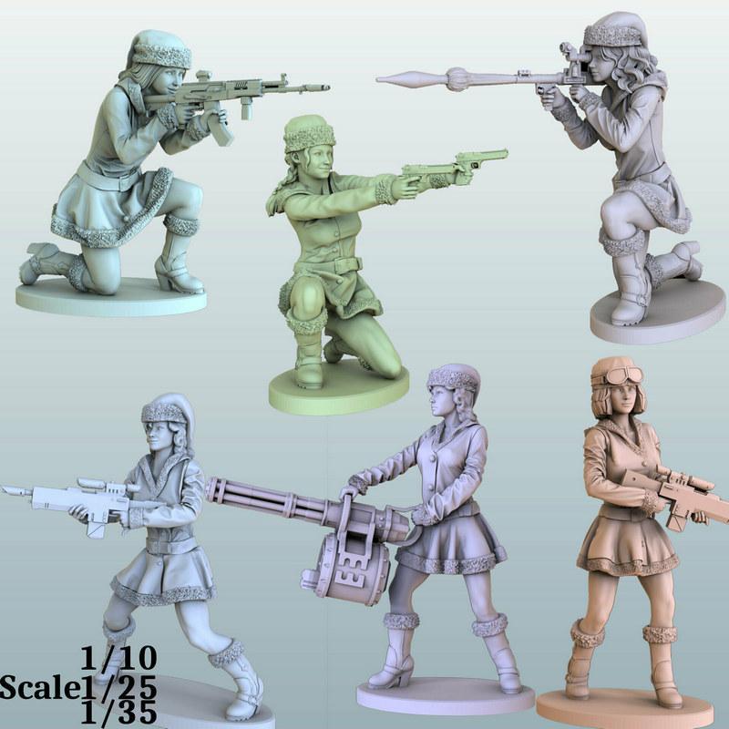 圣诞危险女孩 3D打印模型|Christmas Dangerous Girls – 3D Print Model