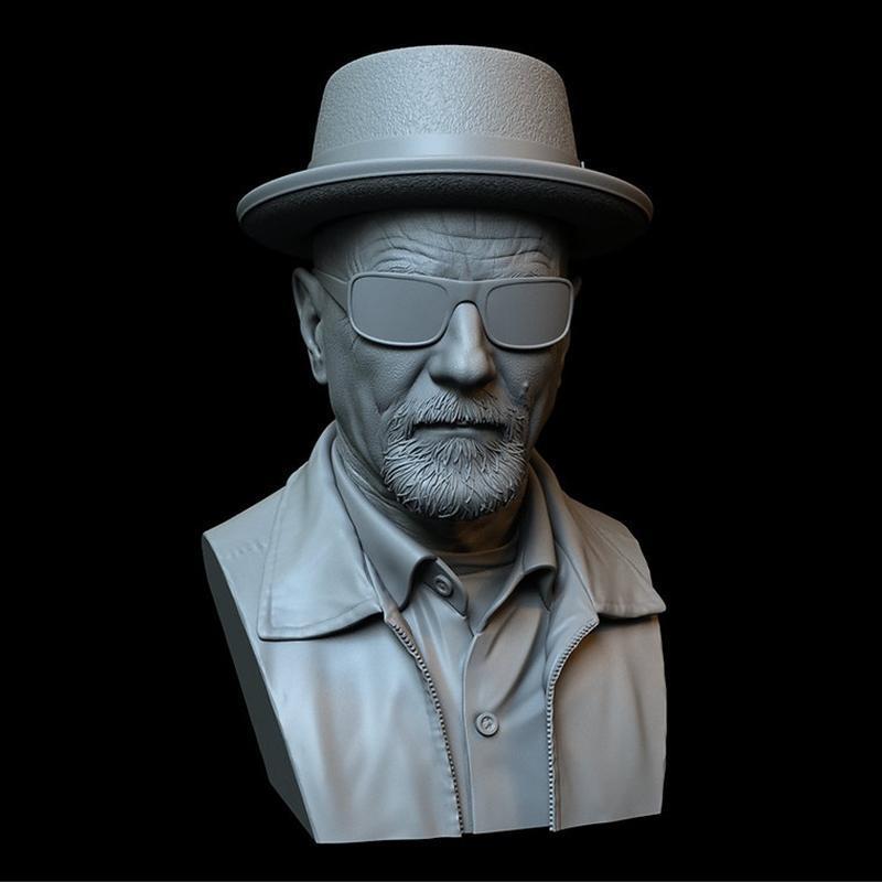 白客（威尔特·怀特）3D打印模型|Walter White aka Heisenberg – 3D Print Model STL