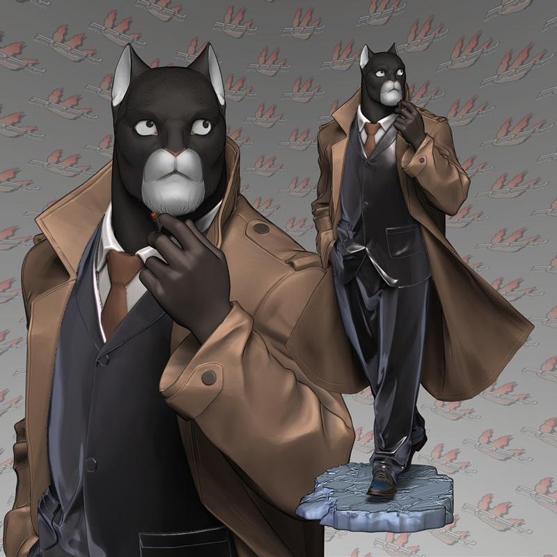黑暗之境3D打印模型：Blacksad角色收藏套装|Prey Collection Studio – Blacksad – 3D Print Model STL