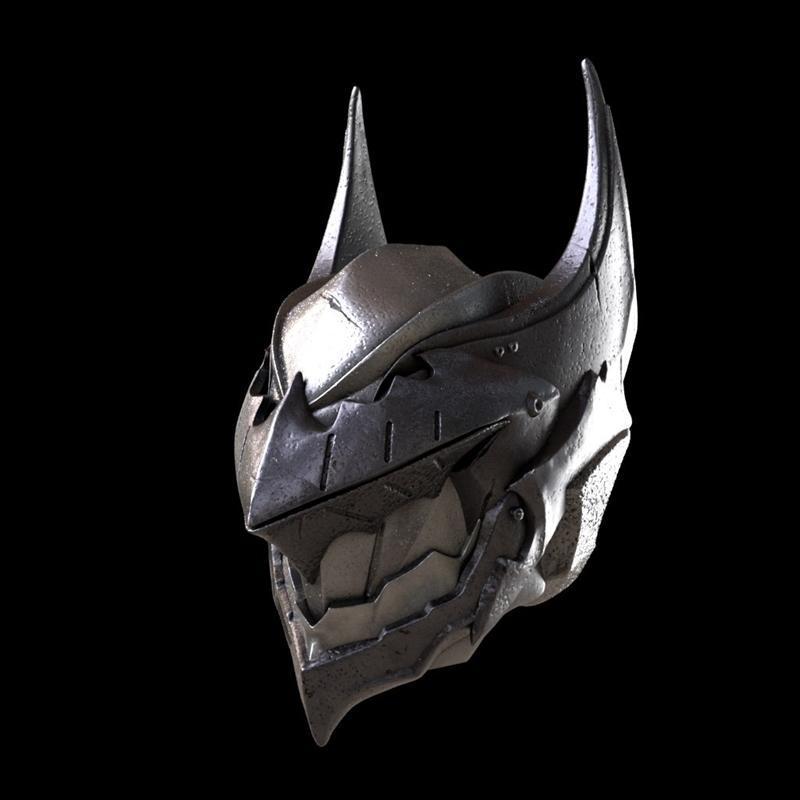 蝙蝠侠暗钢头盔 3D打印模型|Batman Dark Steel Helmet – 3D Print Model STL
