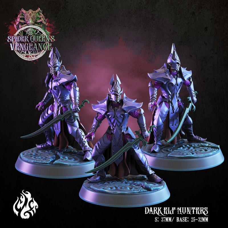暗精灵猎手 3D打印模型|Dark elf Hunters – 3D Print Model STL