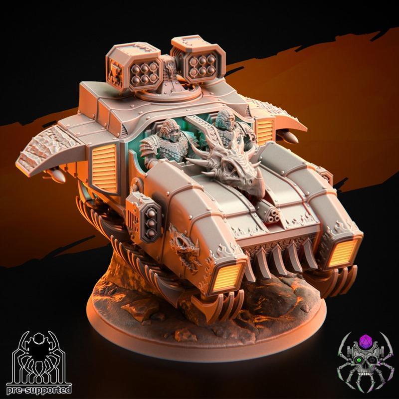 火焰蜥蜴悬浮飞车 - 3D打印模型|Flame Lizards Hover Speeder – 3D Print Model STL