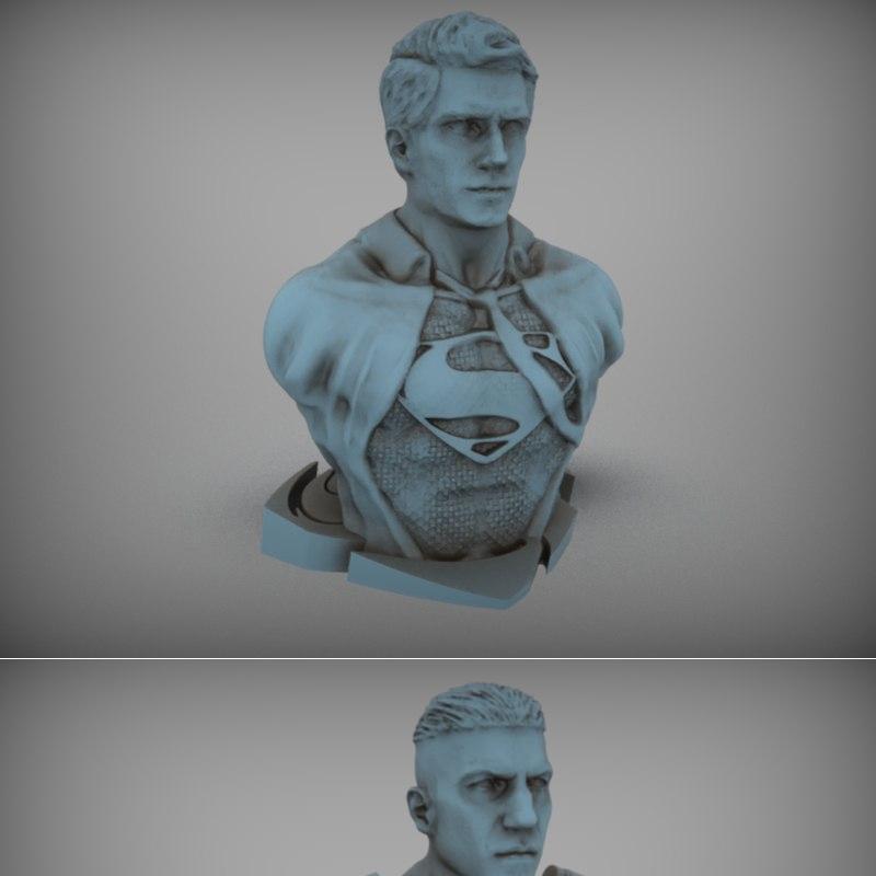 超级英雄3D打印模型：超人、惩罚者、蝙蝠侠|Superman and Punisher and Batman – 3D Print Model STL