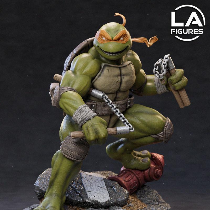 TMNT迈克尔angelo 3D打印模型|TMNT – Michelangelo – 3D Print Model