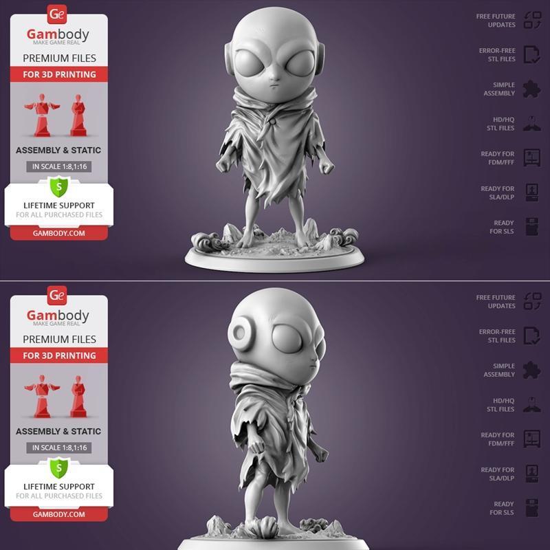 Gambody - 龙珠超 - 小杰人3D打印模型|Gambody – Kid Jiren Dragonball Super – 3D Print Model STL