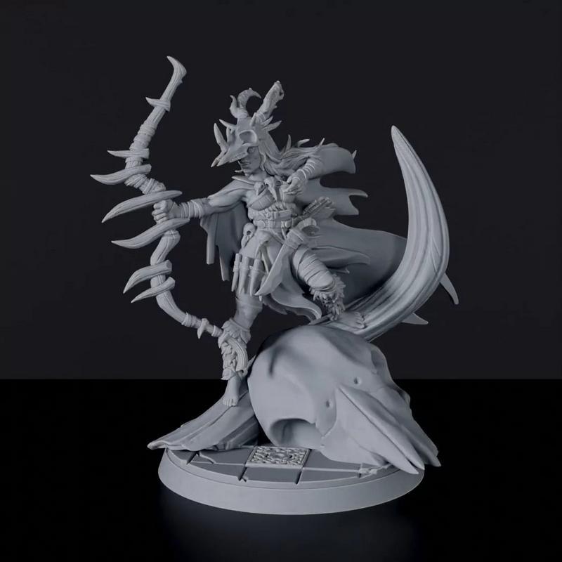 Badland系列：_halforc猎手女战士3D打印模型|Badland Orcs – Halforc Huntress – 3D Print Model
