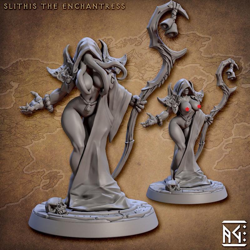 斯莉希——3D打印模型|Slithis the Enchantress – 3D Print Model