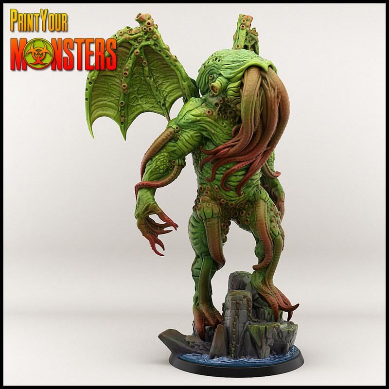 3D打印泰坦巨兽模型：克苏鲁主题怪物雕塑|Print Your Monsters – Cthulhu – 3D Print Model