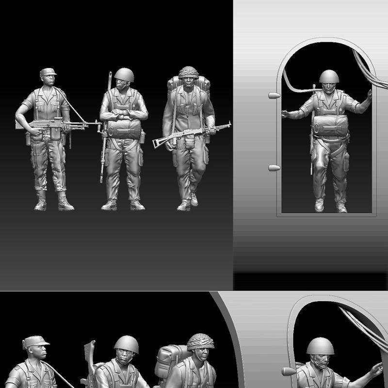 罗得西亚士兵 3D打印模型|Rodesia Soldiers – 3D Print Model STL