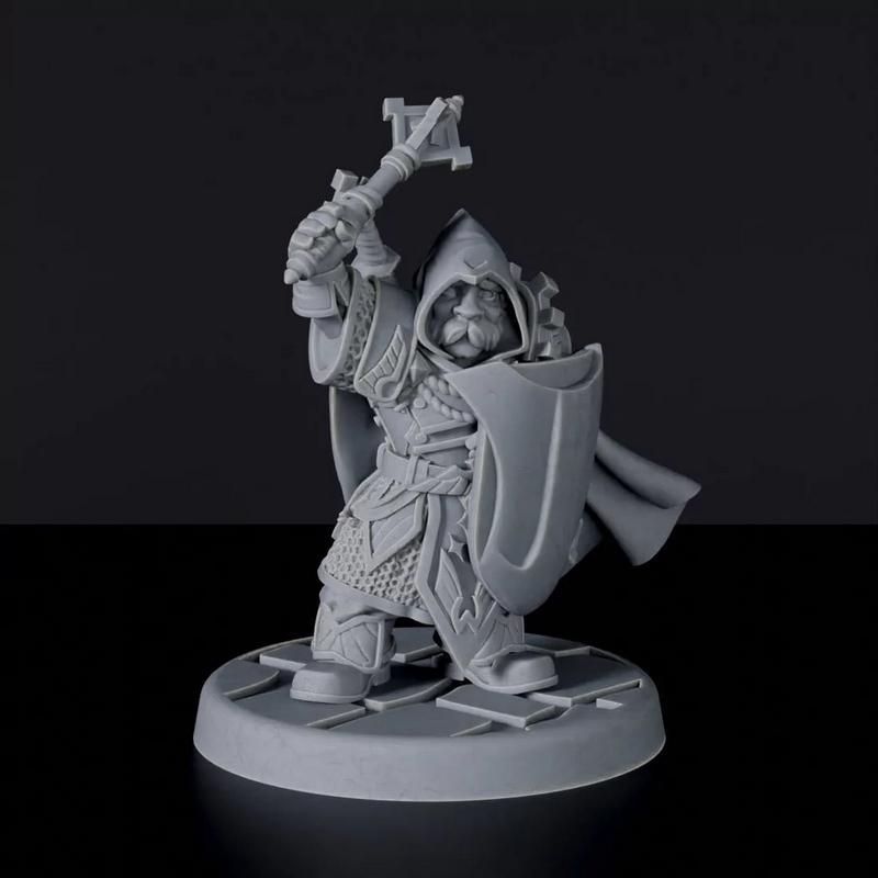 游戏角色Gnome男性神职者3D打印模型|Gnome Male Cleric C – 3D Print Model