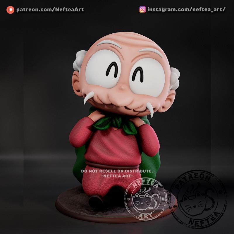 哈波赛 3D打印模型 柴比角色|Chibi (Happosai) – 3D Print Model STL
