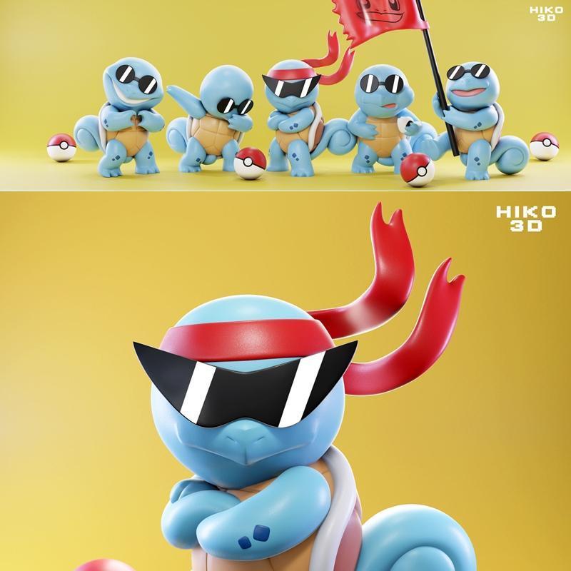 小火龙战队——宝可梦3D打印模型|Squirtle Squad – Pokemon toys – 3D Print Model STL