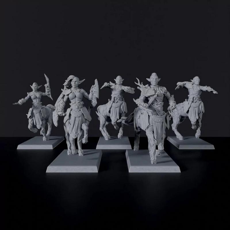 木精灵——人马守护者3D打印模型|Wood Elves – Centaur Protector Unit – 3D Print Model