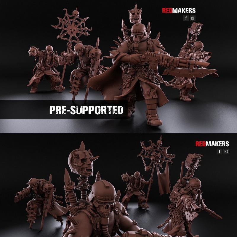 叛逆死亡军团 - 指挥小队 - 反叛者 - 3D打印模型|Renegade Death Division – Command Squad – Heretics – 3D Print Model