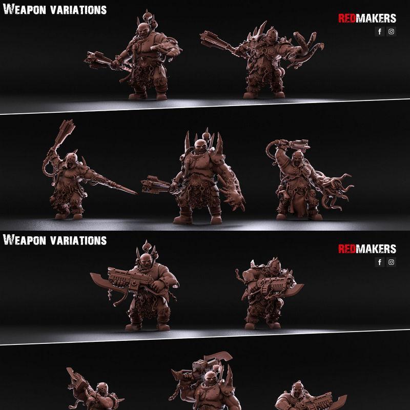 异形巨人们——叛徒——3D打印模型|Pack of Abhuman Giants – Heretics – 3D Print Model