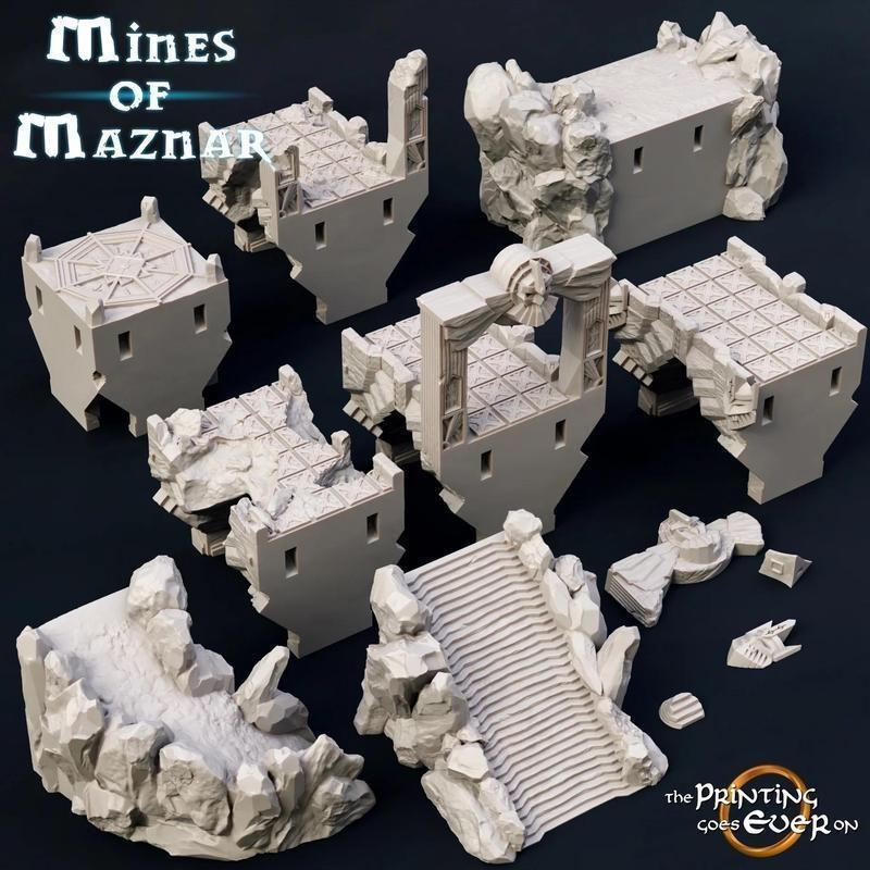 永不停歇的印刷——玛赞矿场3D打印模型|The Printing Goes Ever On – Mines of Maznar – 3D Print Model STL