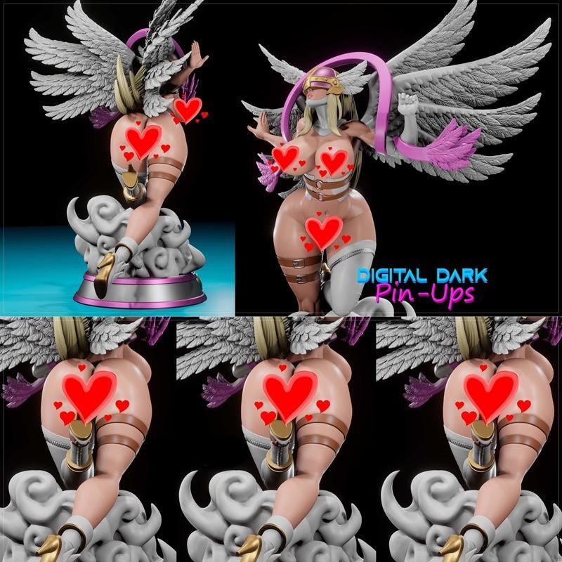 数字暗黑人偶——安格威翁——3D打印模型|Digital Dark Pin-Ups – Angewomon – 3D Print Model STL
