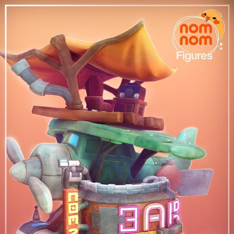 Nomnom工作室Chibi飞行棒3D打印模型|Nomnom Figures – Chibi Flightbar – 3D Print Model STL