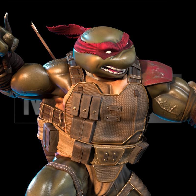 TMNT忍者神龟 赛博忍者拉斐尔 3D打印雕像模型|Fan Art – Raphael from TMNT Last Ronin – Statue – 3D Print Model STL