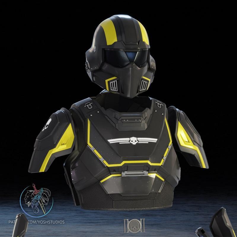 HellDivers装甲模型——3D打印可打印版|HellDivers Armor – 3D Print Model STL