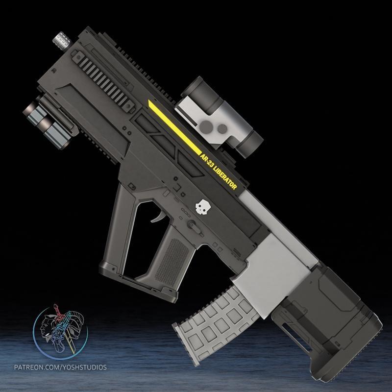 Helldiver AR-23枪械 3D打印模型|Helldiver AR-23 Gun – 3D Print Model STL