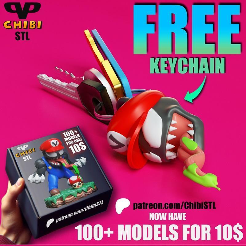 Venomario 3D打印钥匙扣模型|Venomario Keychain – 3D Print Model STL