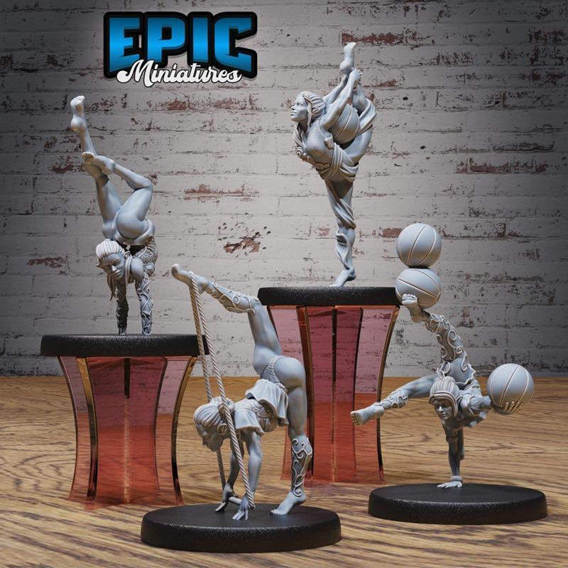 史诗迷你模型 -  acrobat elf套装 - 3D打印模型|Epic Miniatures – Acrobat Elf Set B – 3D Print Model STL
