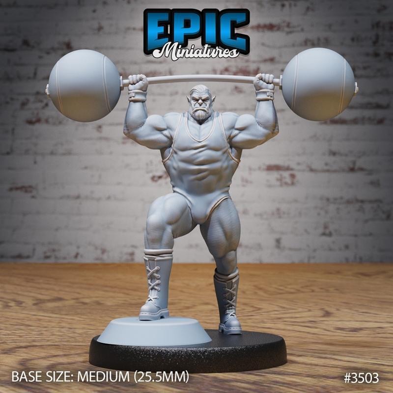 史诗迷你模型- orc强人- 3D打印模型|Epic Miniatures – Orc Strongman – 3D Print Model STL