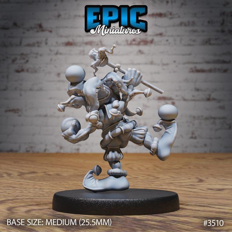 史诗迷你模型-小丑哥布林套装-3D打印模型|Epic Miniatures – Goblin Clown Set – 3D Print Model STL