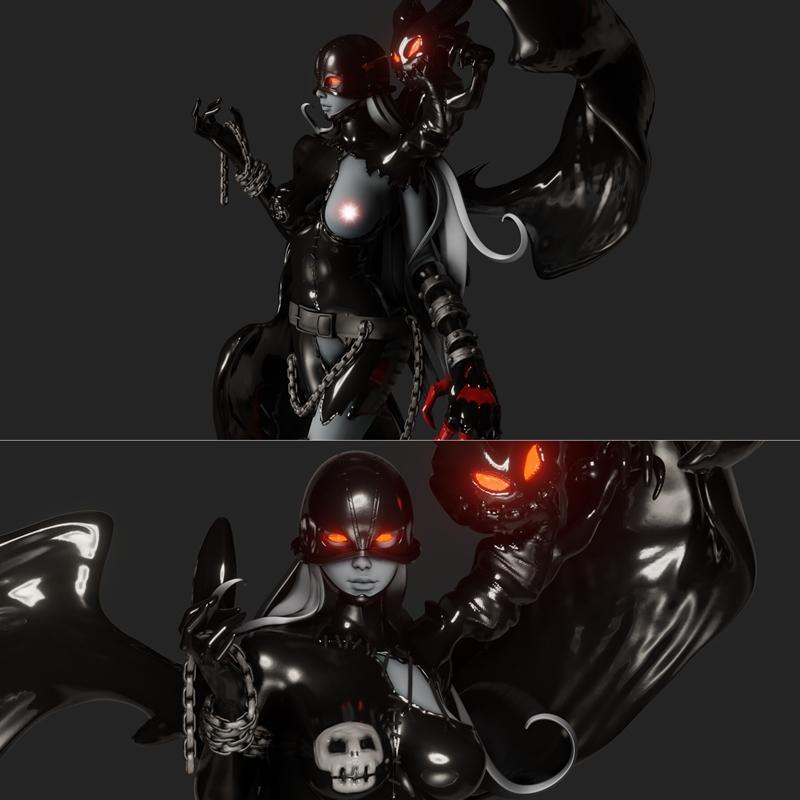 PgGasta - 《迪塞蒙》3D打印模型|PgGasta – Lady Devimon – 3D Print Model STL