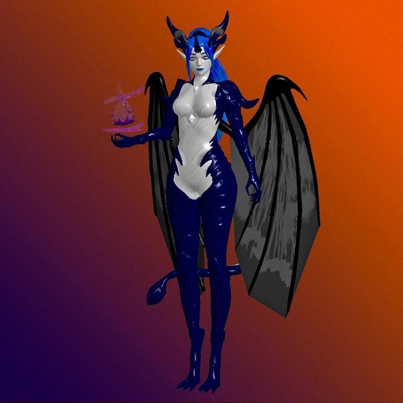 龙女 3D打印模型|Dragon Girl – 3D Print Model STL