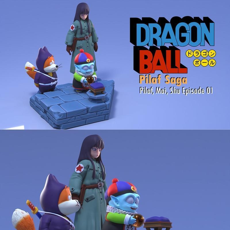 龙珠：米开朗基罗的香料饭3D打印模型|Pilaf – Mai – Shu – Pilaf Saga – Episode 01 – Dragon Ball – 3D Print Model STL