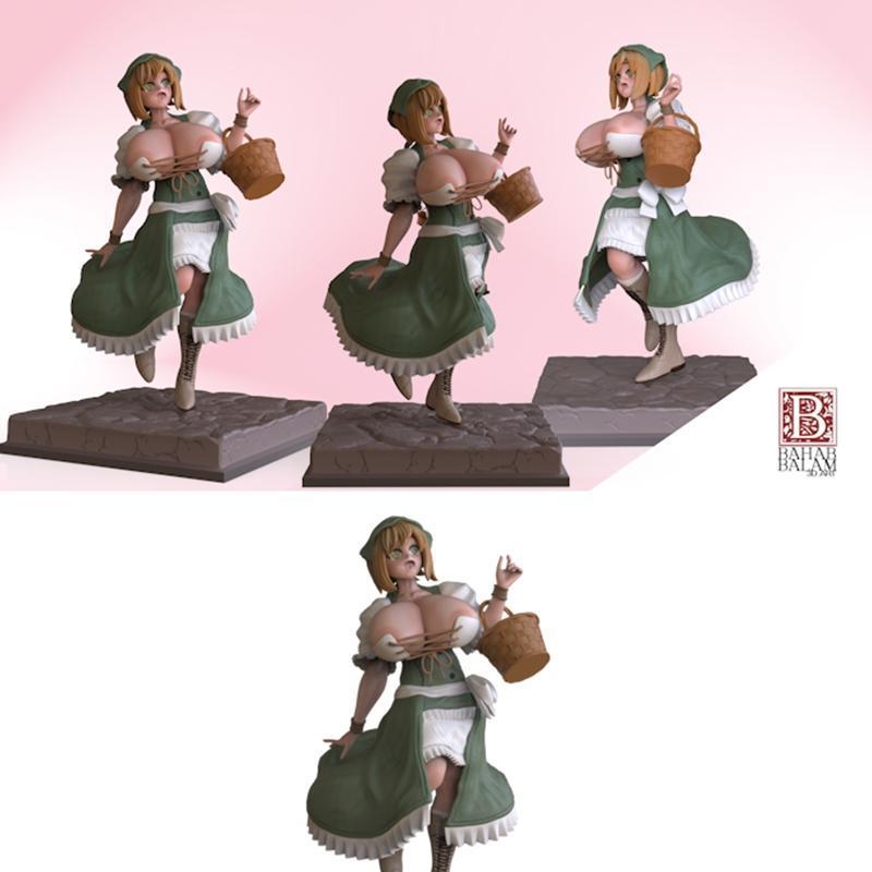 田园妻——3D打印模型 STL|Peasant Waifu – 3D Print Model STL