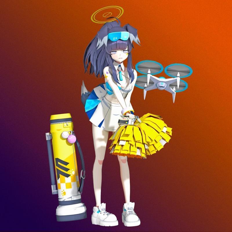 蓝Archive 花火 3D打印模型|Blue Archive Cheerleader Hibiki – 3D Print Model STL