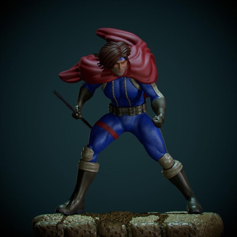 Gambit - 末日之岁 - 3D打印模型|Gambit – Age of Apocalypse – 3D Print Model STL