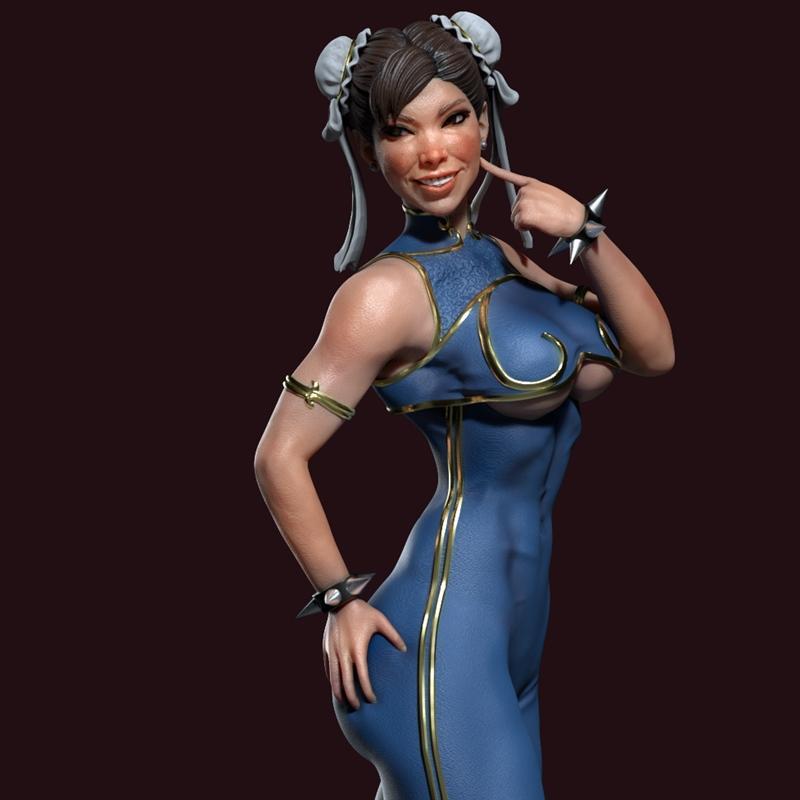 Ca 3D工作室 - 铁拳少女春丽 - 3D打印模型|Ca 3d Studios – Chun Li – 3D Print Model STL