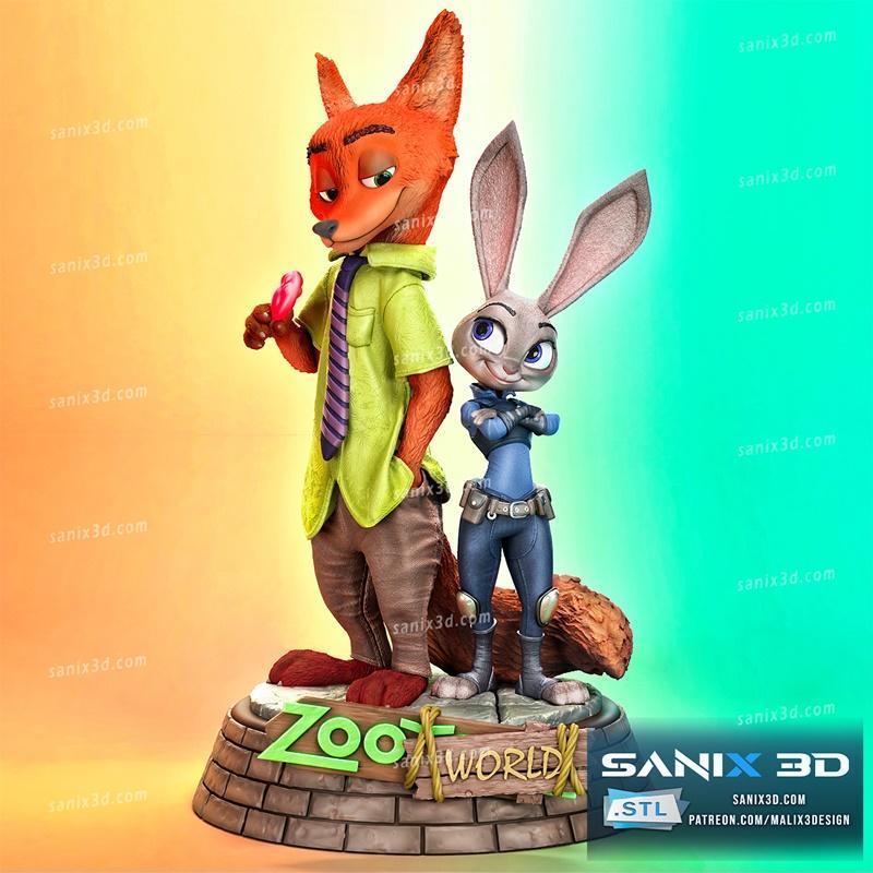Sanix - 环球动物城 - 3D打印模型|Sanix – Zootopia – 3D Print Model STL