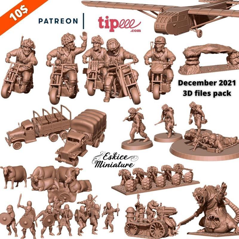 Eskice迷你十二月2021款3D打印模型|Eskice Miniature December 2021 – 3D Print Model STL