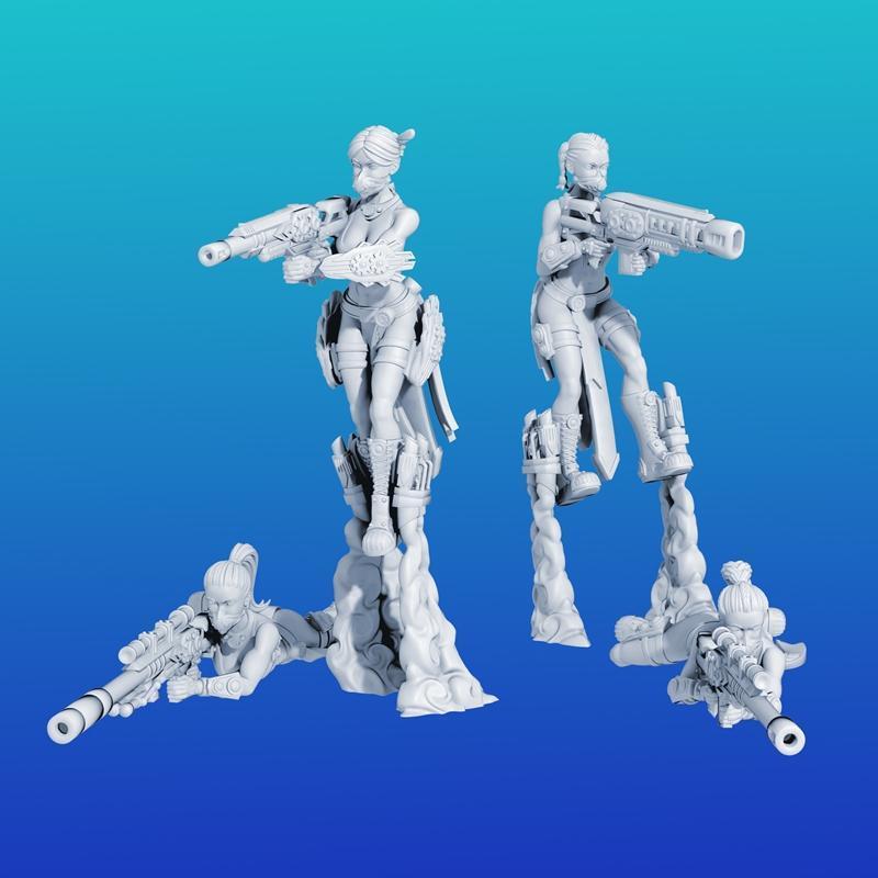 极光先驱——P04穿甲步枪与P05士官小队 3D打印模型|Aurora Vanguard – Rifle Troops P04 AP and Sergeant Squad P05 – 3D Print Model STL