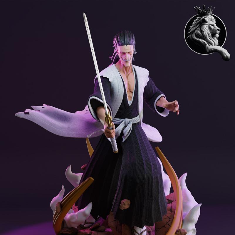 LionRealm Studio - 《死神》 Zaraki Kenpachi 3D打印模型|LionRealm Studio – Zaraki Kenpachi – 3D Print Model STL