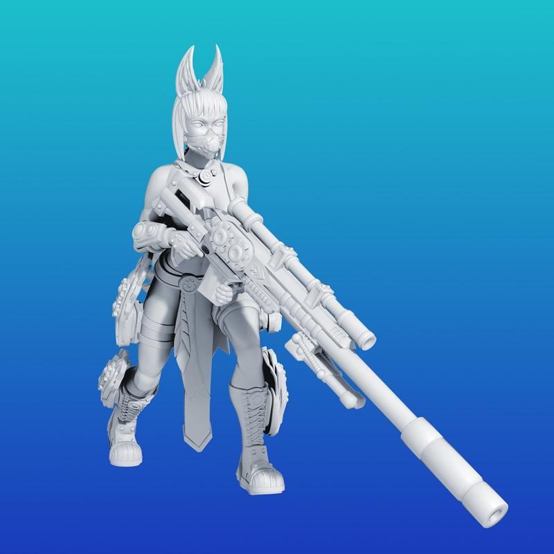 Aurora Vanguard 系列枪械模型 P03 HV 01 与 P03 HV 02 3D打印版|Aurora Vanguard – Rifle Troops P03 HV 01 and Rifle Troops P03 HV 02 – 3D Print Model STL