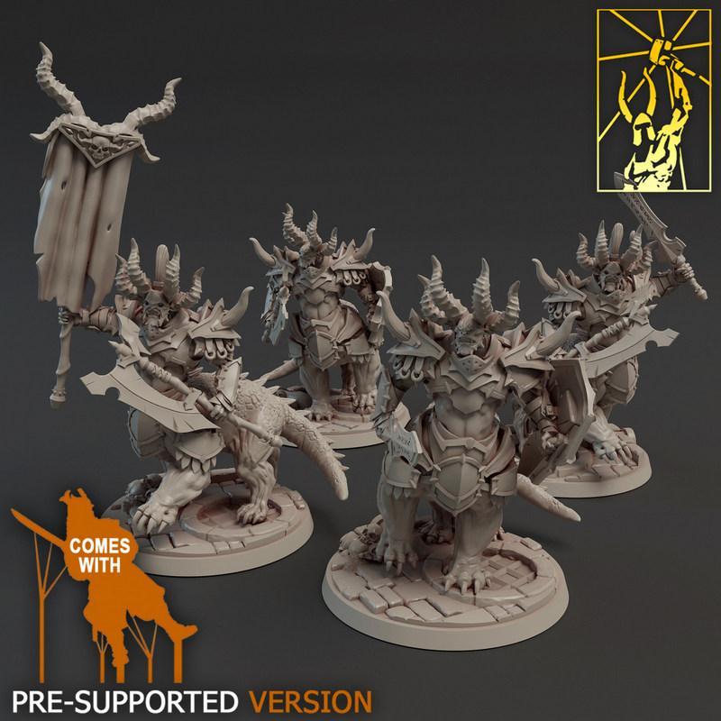 深渊战骑——3D打印模型|Daemon Beast Cavalry – 3D Print Model