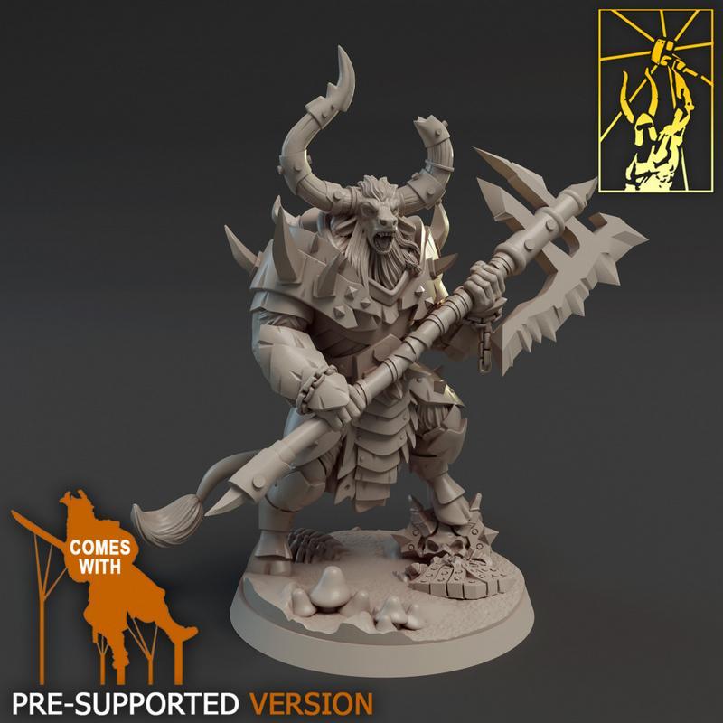 矿妖克罗维克斯 3D打印模型|Minotaur Krovix – 3D Print Model