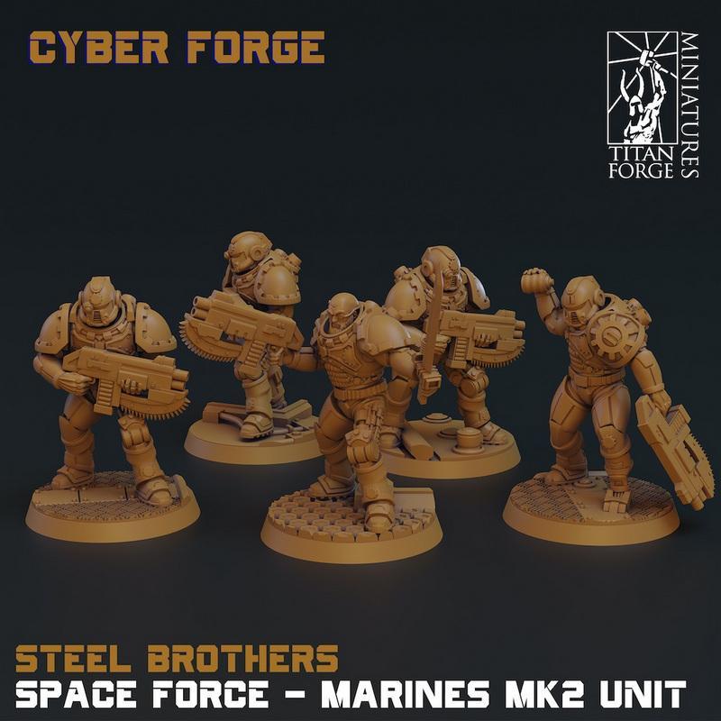 钢制兄弟太空军 Marines MK2 3D打印模型|Steel Brothers Space Force Marines MK2 Unit – 3D Print Model
