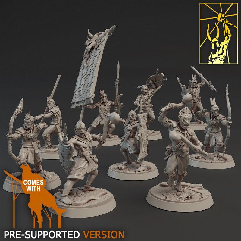 瓦尔图鲁战士 男女性 3D打印模型|Wakaturu Warriors Male and Female – 3D Print Model