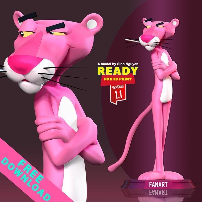 粉红豹 - 3D打印模型 STL|Pink Panther – 3D Print Model STL