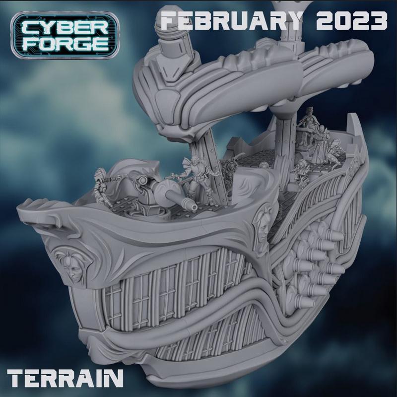 地形舰 3D打印模型|Terrain Ship – 3D Print Model