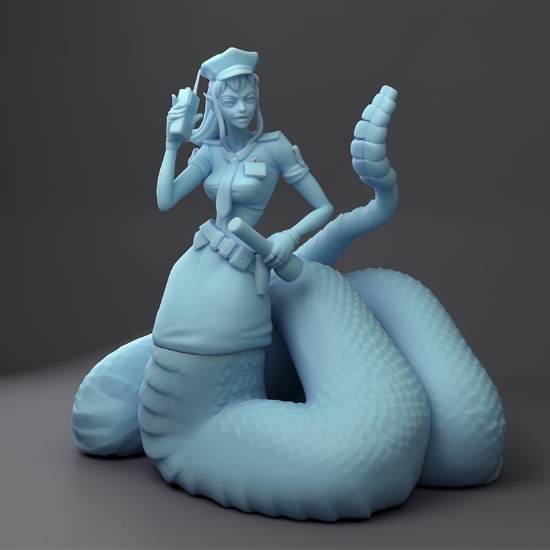 Lamia Security – 3D打印模型：动漫角色造型设计|Lamia Security – 3D Print Model STL